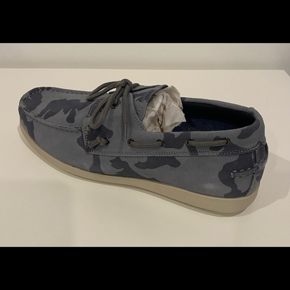 Steve Madden Gametyme Grey Camp Leather Boat Shoe with Box Size 9.5 - Picture 6 of 14